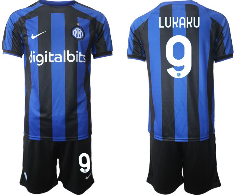 Cheap Men 2022-2023 Club Inter Milan home blue 9 Soccer Jerseys